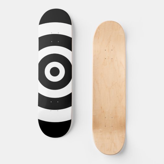 抽象芸術の黒白スケートボードのサークル スケートボード (正面)