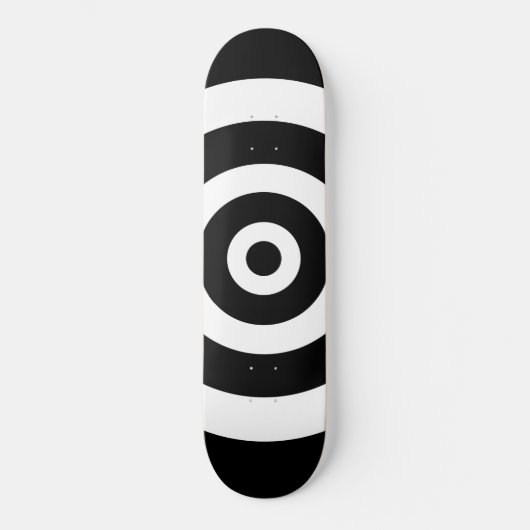 抽象芸術の黒白スケートボードのサークル スケートボード (正面)