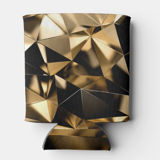 抽象芸術の3D結晶三角形の背景。 缶クーラー (裏面)