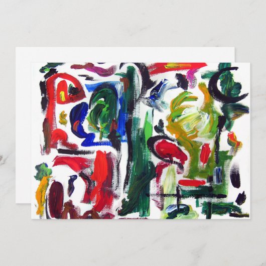 抽象芸術の「典型的な日」招待状 招待状 (正面/裏面)