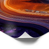 抽象芸術のGeode Art – 石カラフル層 ポスター (コーナー)