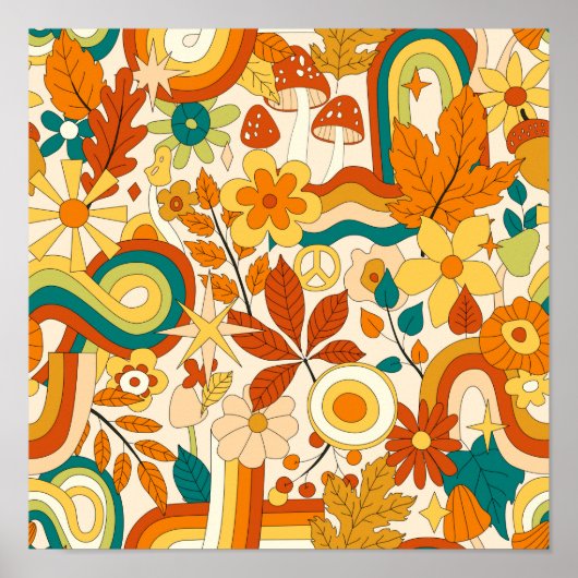 抽象芸術のGroovyパタモダンーン ポスター (正面)