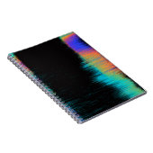 抽象芸術のLED画面が点滅。壊れたビデオ ノートブック (右側)