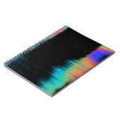 抽象芸術のLED画面が点滅。壊れたビデオ ノートブック (左側)