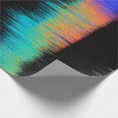 抽象芸術のLED画面の画像。ビデオが壊れています ラッピングペーパー (角)