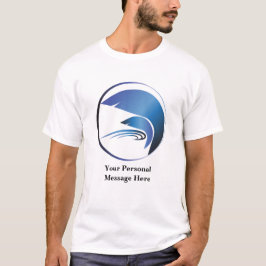 抽象芸術のTシャツ(小さなブルーシャーク) Tシャツ