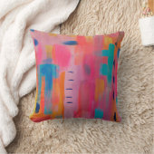 抽象芸術はっきりしたアートインピンクスアンドブルース クッション (ブランケット)