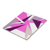 抽象芸術はっきりしたアートパープルピンクグレー タイル (側面)