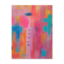 抽象芸術はっきりしたアートinピンクス&ブルース