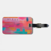 抽象芸術はっきりしたアートinピンクス&ブルース ラゲッジタグ (裏面横)