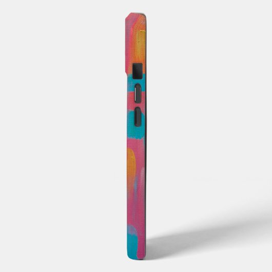 抽象芸術はっきりしたアートinピンクス&ブルース Case-Mate iPhoneケース (裏面 / 左)