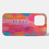 抽象芸術はっきりしたアートinピンクス&ブルース Case-Mate iPhoneケース (裏面 (横))