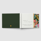 抽象芸術はっきりしたカラフルトロピカルボ結婚タニカル ゲストブック (全面)