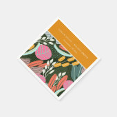 抽象芸術はっきりしたカラフルトロピカルボ結婚タニカル スタンダードカクテルナプキン (角)