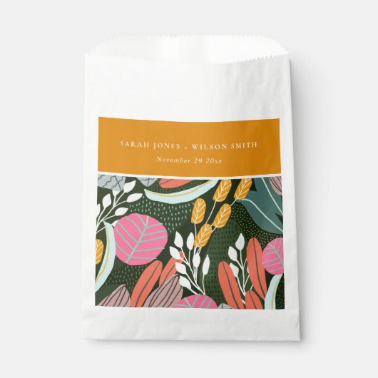 抽象芸術はっきりしたカラフルトロピカルボ結婚タニカル フェイバーバッグ (正面)