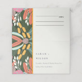 抽象芸術はっきりしたカラフルトロピカルボ結婚タニカル プレイスカード (外部開封)