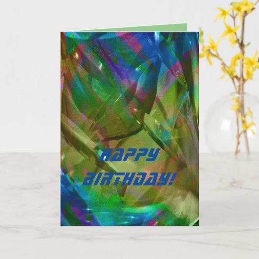 抽象芸術はっきりしたガラスカーモダンドの明るい色 カード (黄色い花)