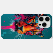 抽象芸術はっきりしたタイガーアートプリントカラフルモダン Case-Mate iPhoneケース (裏面 (横))