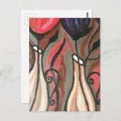 抽象芸術はっきりしたチューリップ ポストカード (正面/裏面)