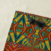 抽象芸術はっきりしたヒッパイレッドイエローブルーエスニックトリップ（幻覚体験）のような ビーチタオル (インサイチュ)