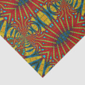 抽象芸術はっきりしたヒッパイレッドイエローブルーエスニックトリップ(幻覚体験)のような 薄葉紙 (詳細)