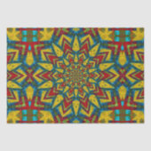 抽象芸術はっきりしたヒッパイレッドイエローブルーエスニック部族 薄葉紙 (正面)