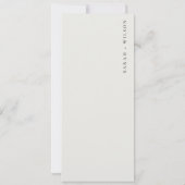 抽象芸術はっきりしたピンクブルーフローラ結婚のメニューカード 招待状 (裏面)