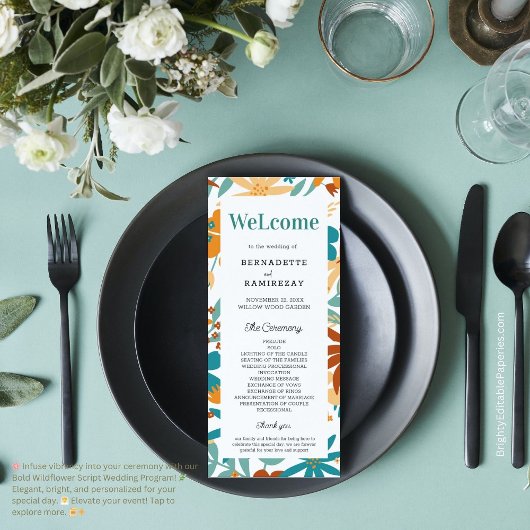 抽象芸術はっきりしたブライト・ワイルドフラワー結婚の台本の男たち プログラム