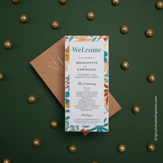 抽象芸術はっきりしたブライト・ワイルドフラワー結婚の台本の男たち プログラム