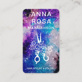 *~*抽象芸術はっきりしたヘアグリッターQRロゴ写真 名刺