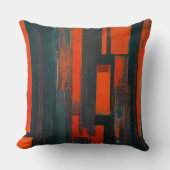 抽象芸術はっきりしたレッドとブラック・アート クッション (正面)