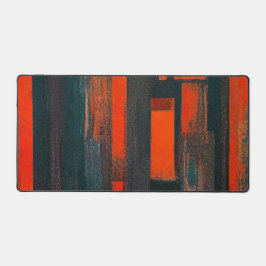 抽象芸術はっきりしたレッドとブラック・アート デスクマット