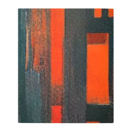 抽象芸術はっきりしたレッドとブラック・アート メタルプリント