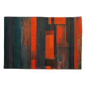 抽象芸術はっきりしたレッドとブラック・アート 枕カバー (裏面-左)