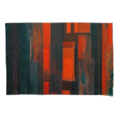 抽象芸術はっきりしたレッドとブラック・アート 枕カバー (正面左)