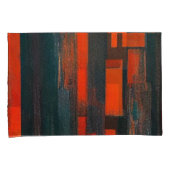 抽象芸術はっきりしたレッドとブラック・アート 枕カバー (正面右)