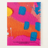 抽象芸術はっきりした信仰ウィークリー毎月2023プランナー プランナー手帳 (裏面)