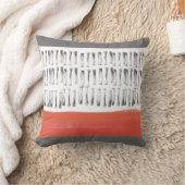 抽象芸術はっきりした様式化パターンデザイン(オレンジ色) クッション (ブランケット)