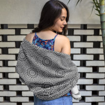 抽象芸術はっきりした白黒マンダラパターン