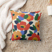 抽象芸術はっきりした花柄 クッション (ブランケット)