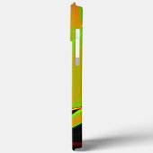 抽象芸術はオレンジ色のバスとライムグリーンのカーブ Case-Mate iPhoneケース (裏面 / 左)