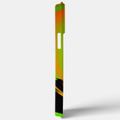 抽象芸術はオレンジ色のバスとライムグリーンのカーブ Case-Mate iPhoneケース (裏面 / 右)