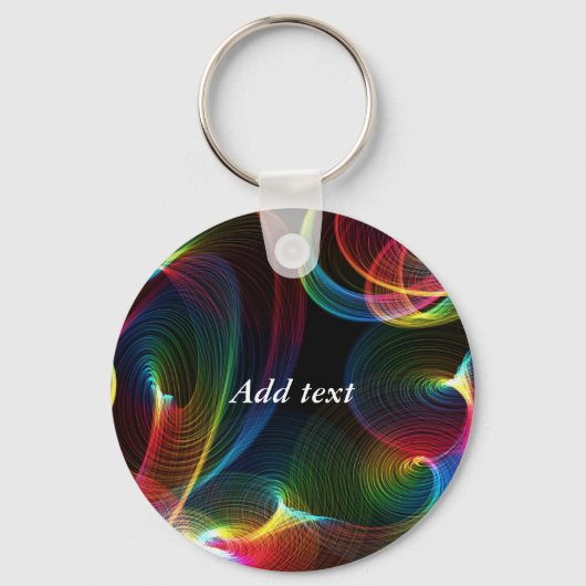 抽象芸術はキーチェーンテンプレートを旋回。 キーホルダー (正面)