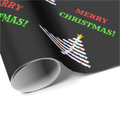 抽象芸術はクリスマスツリーを飾りました + 挨拶 ラッピングペーパー (ロールコーナー)