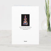 抽象芸術はクリスマスツリーライトをあなたの写真ぼやけました シーズンカード (裏面)