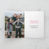 抽象芸術はクリスマスツリーライトをあなたの写真ぼやけました シーズンカード (内部)