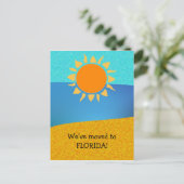 抽象芸術はフロリダの新しい住所に移動 案内ポストカード (スタンド正面)