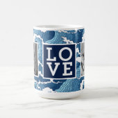 抽象芸術は写真との|愛を振ります コーヒーマグカップ (中央)