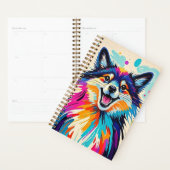 抽象芸術は可愛いおもしろい幸せな動物芸術を持つ プランナー手帳 (ディスプレー)