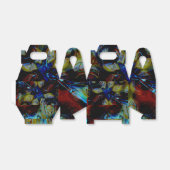 抽象芸術は派手な変形ダークガラスの下でアーモンド フェイバーボックス (折り畳みなし)